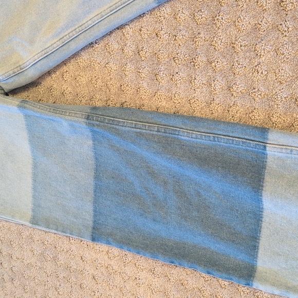 Wrangler Billabong Denim Collab Size 28 Patch It Up High Straight Jeans - Picture 11 of 12